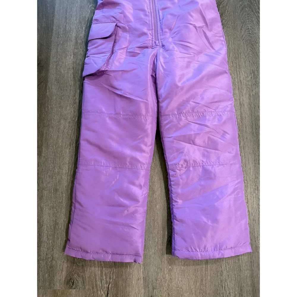 London Fog Snow Bib Girls Size 7-8 Purple